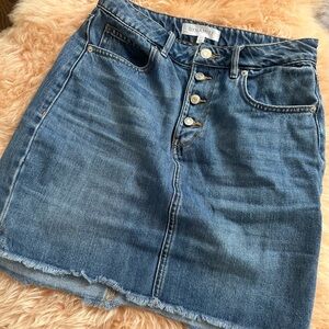 Denim High Rise Skirt Dynamite with Buttons